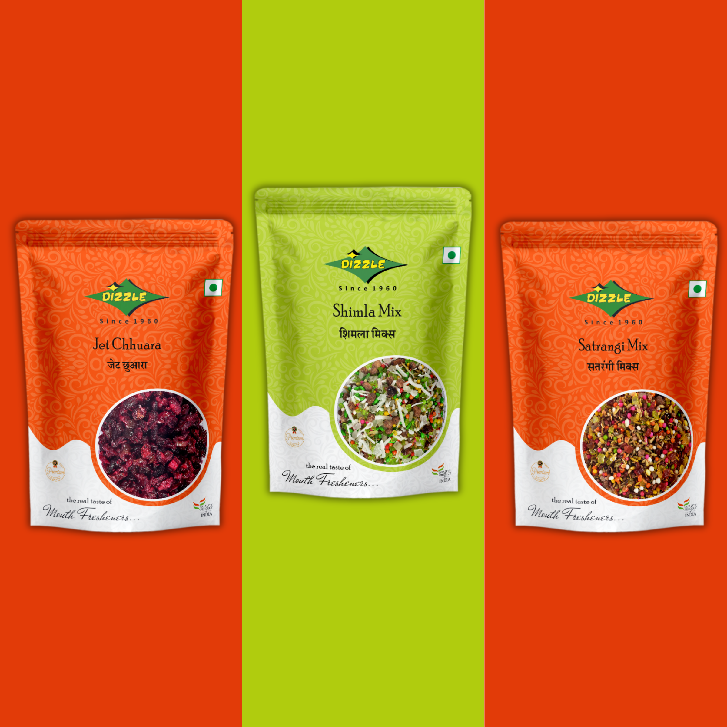 Dizzle Jet Chhuara, Shimla Mix & Satrangi Mix Combo Pack (100g Each)