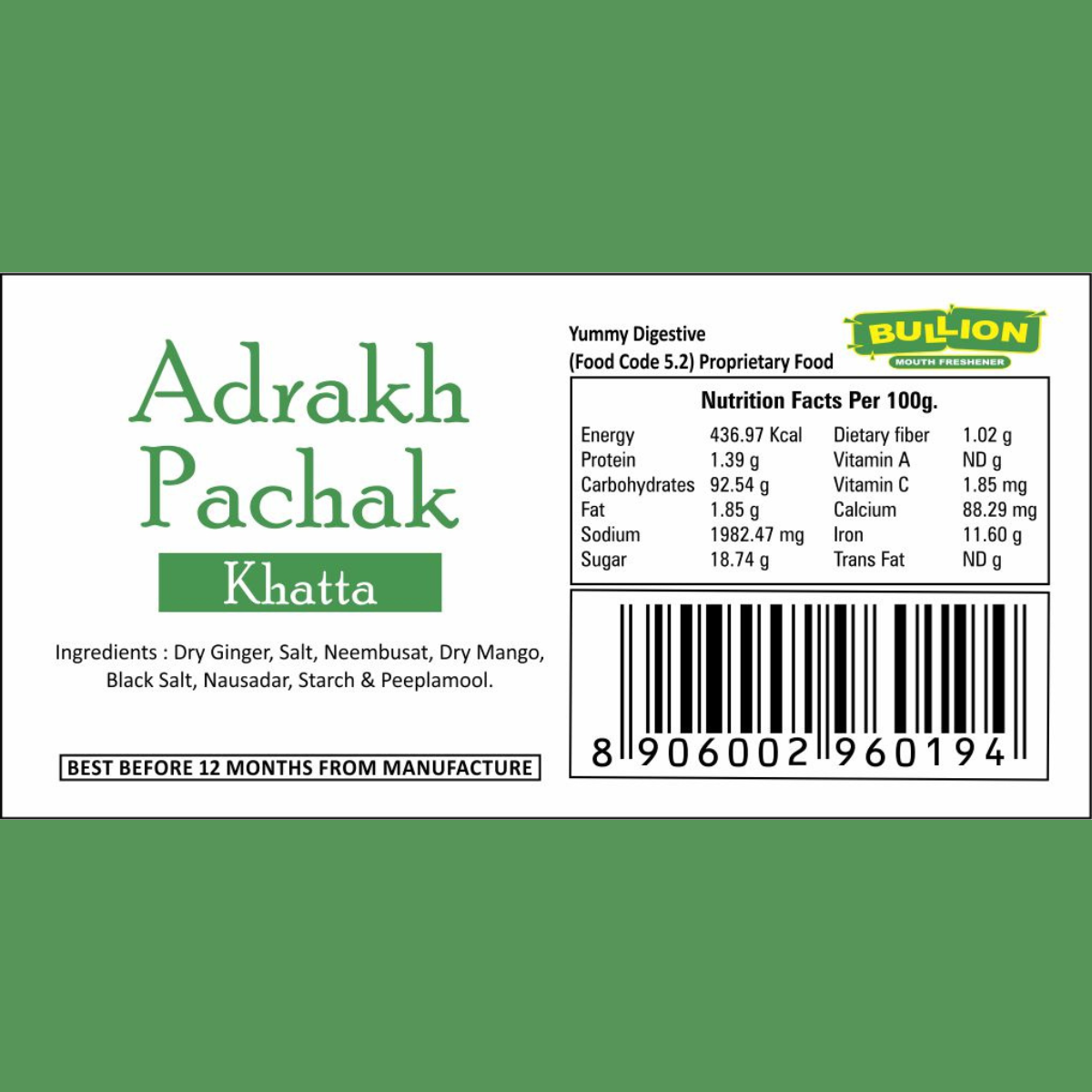 Bullion Adrakh Pachak