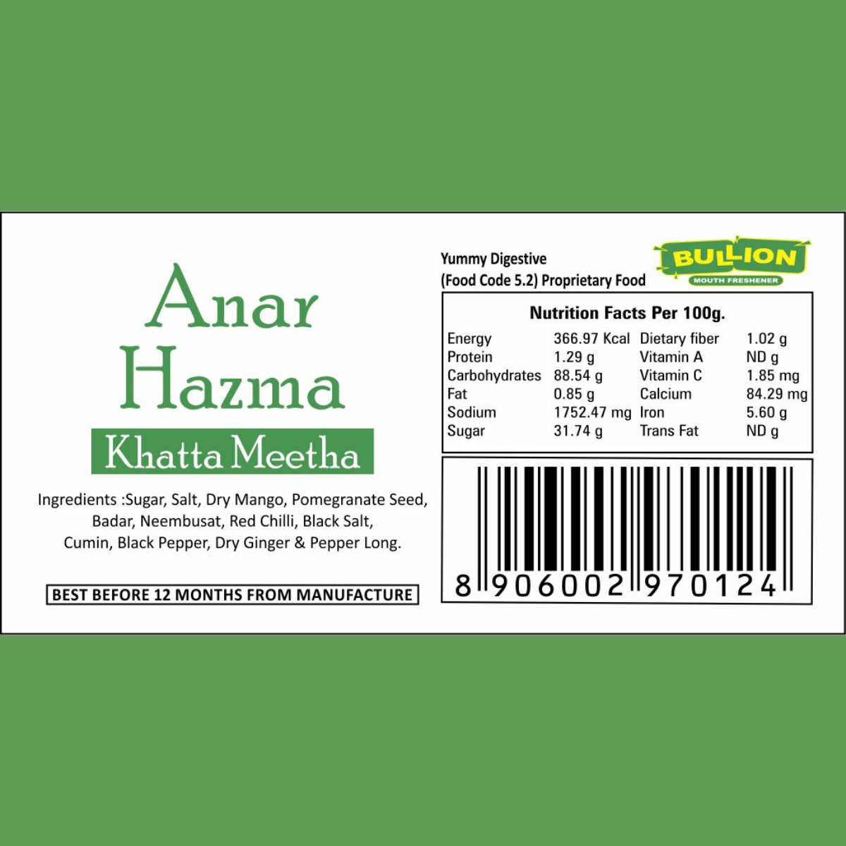 Bullion Anar Hazma