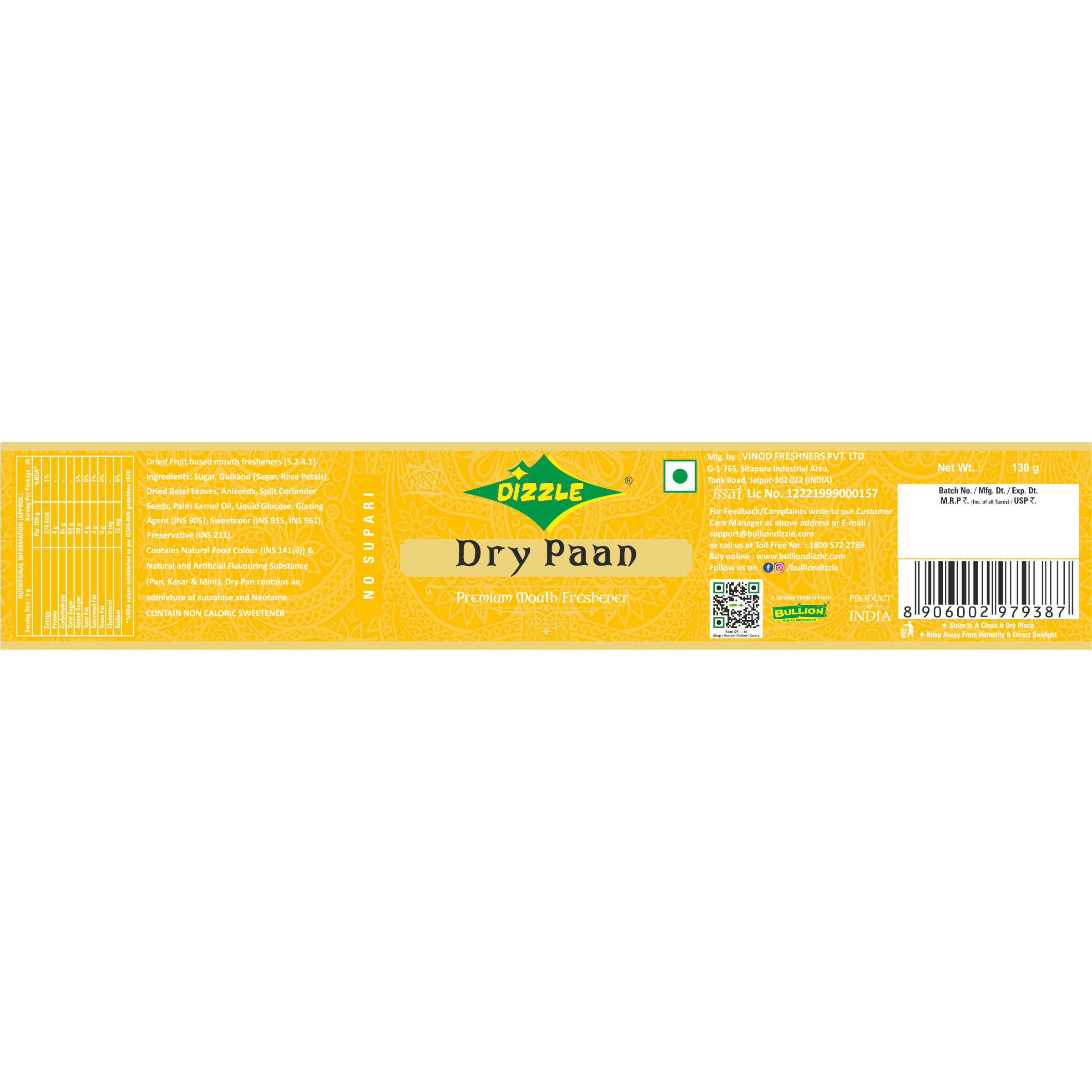 Dizzle Dry Paan