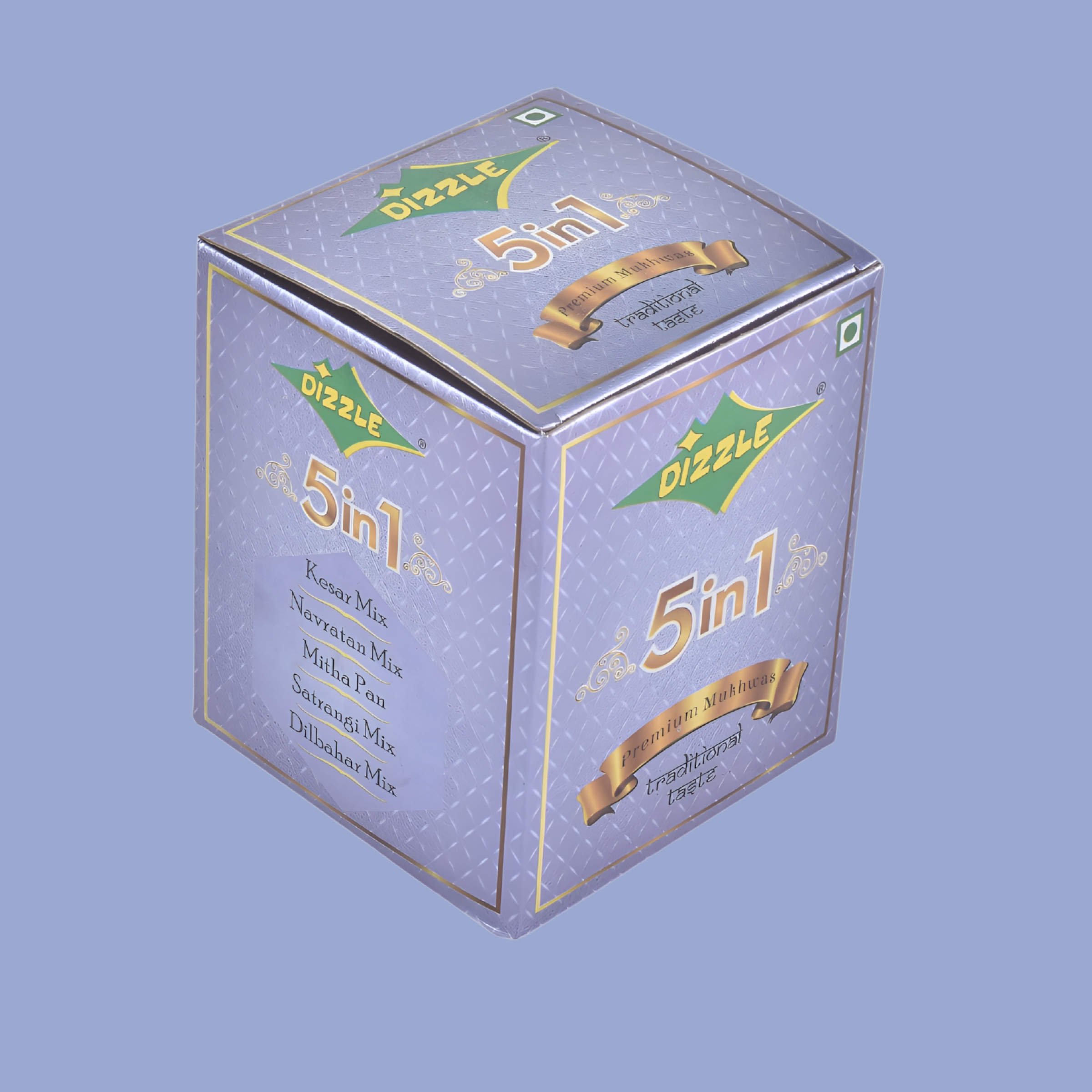 Mukhwas Tin 5 In 1 - (Individual Box Pack) (Kesar Mix, Navratan Mix, Mitha Pan, Satrangi Mix, Dilbahar Mix)