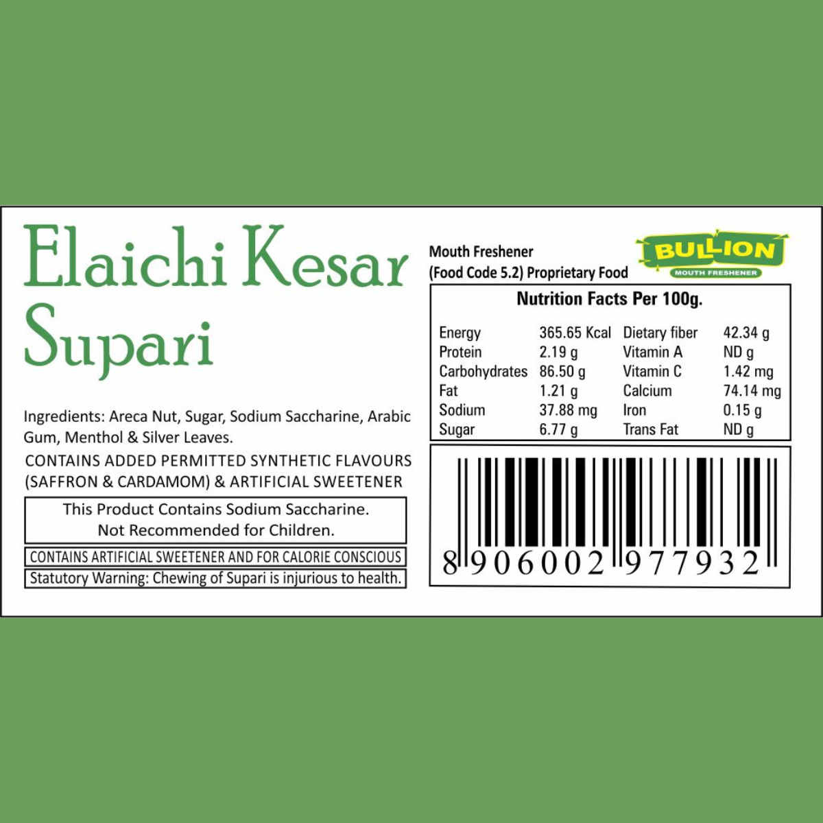 Bullion Elaichi Kesar Supari