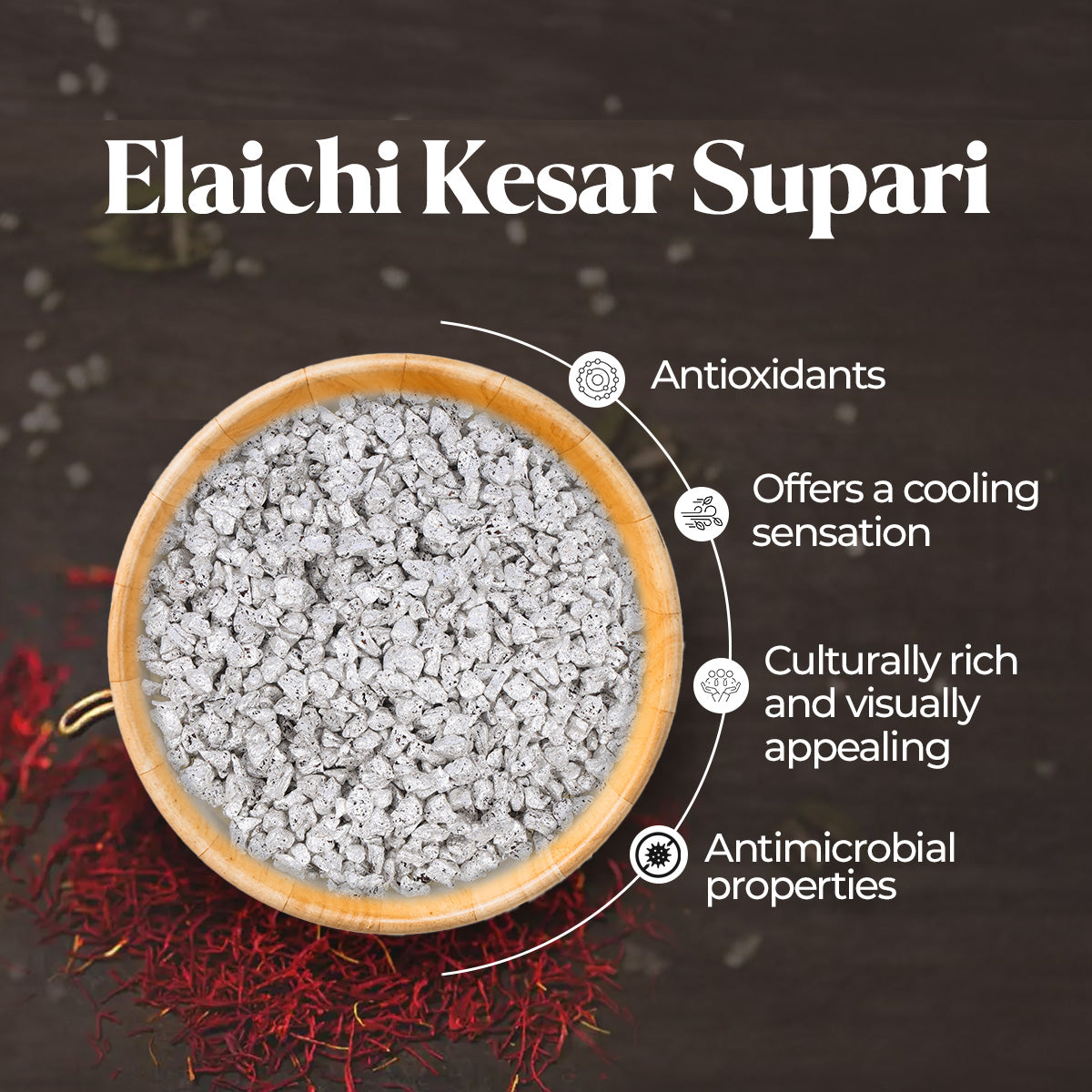 Dizzle Rajsi Elaichi Kesar Supari (90 GM)