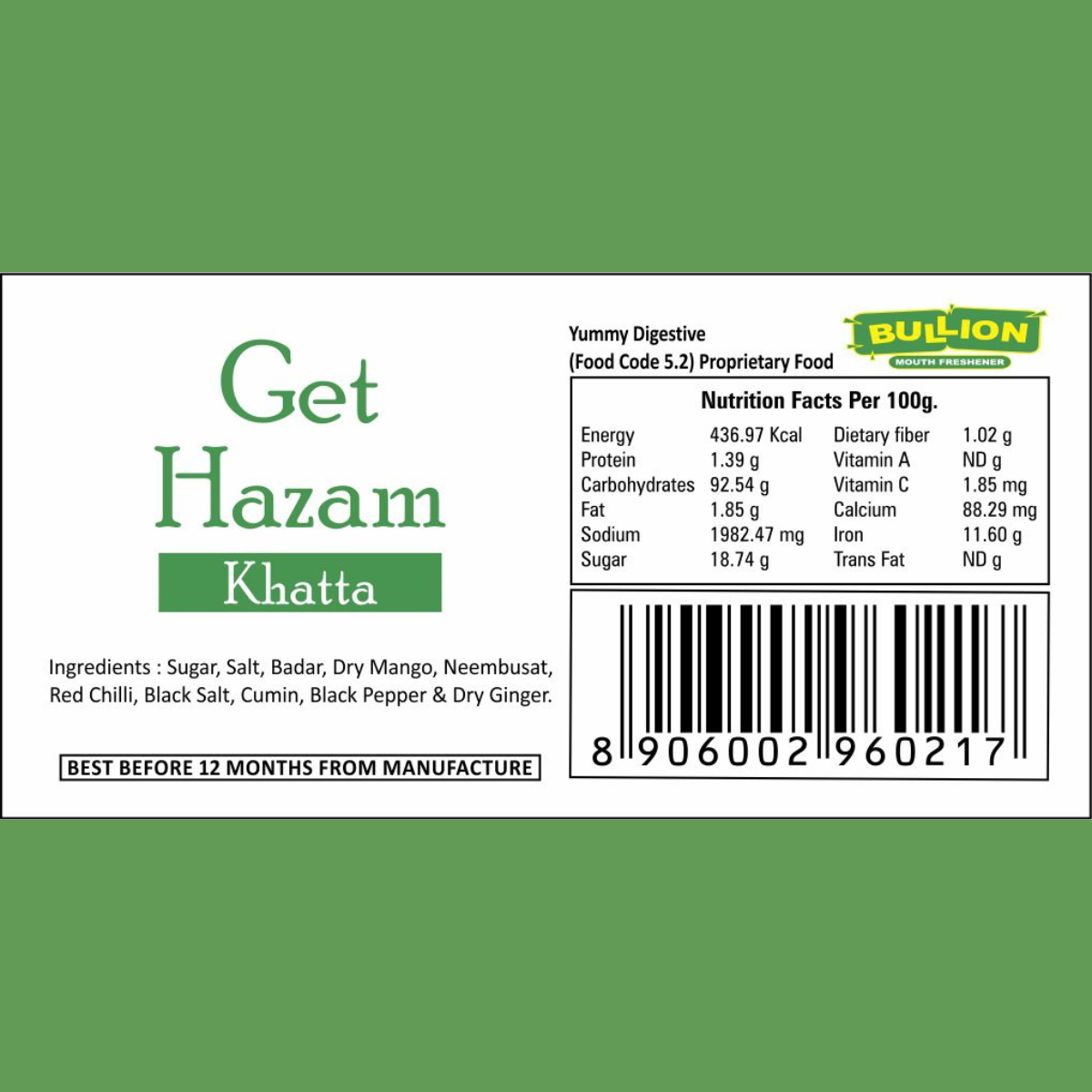 Bullion Gat Hazam
