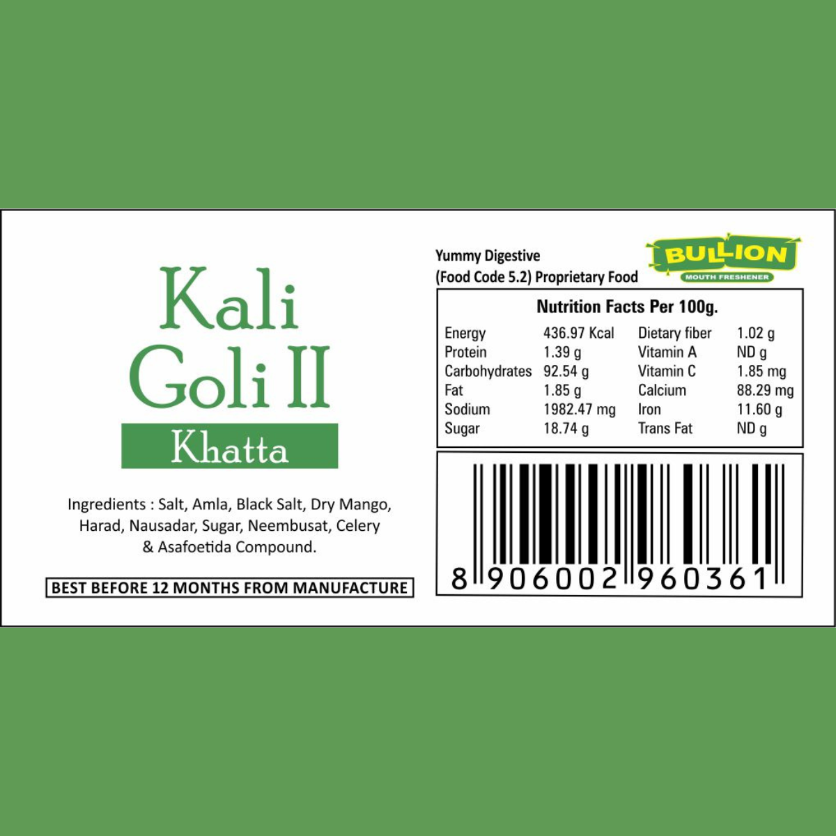 Bullion Kali Goli II