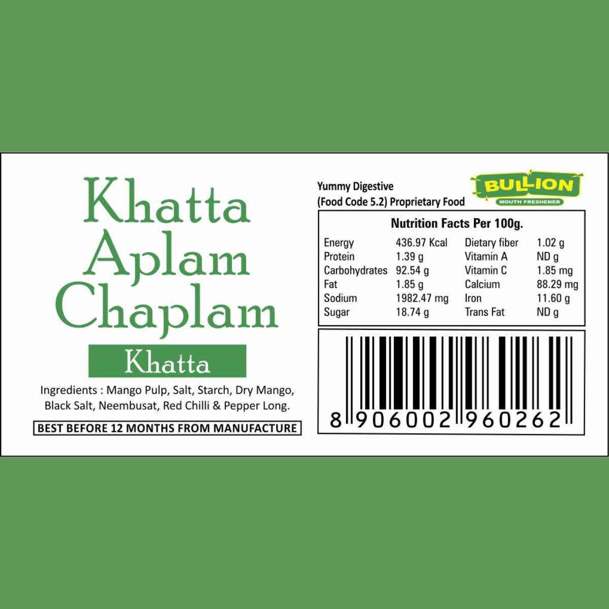 Bullion Khatta Aplam Chaplam