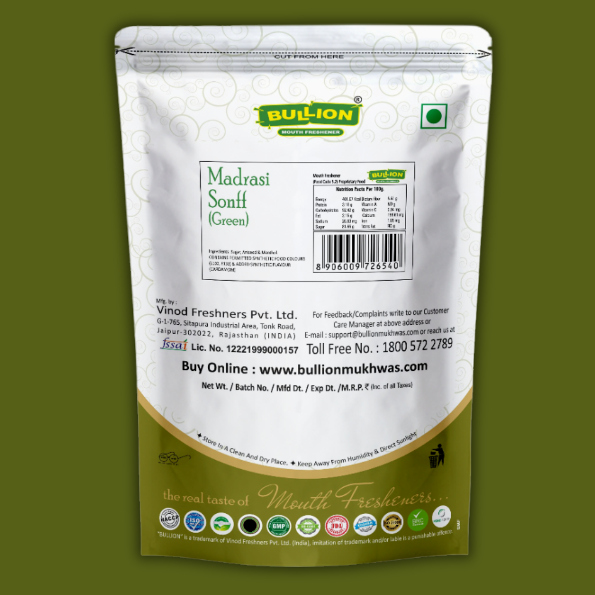 Bullion Madrasi Sonff Green