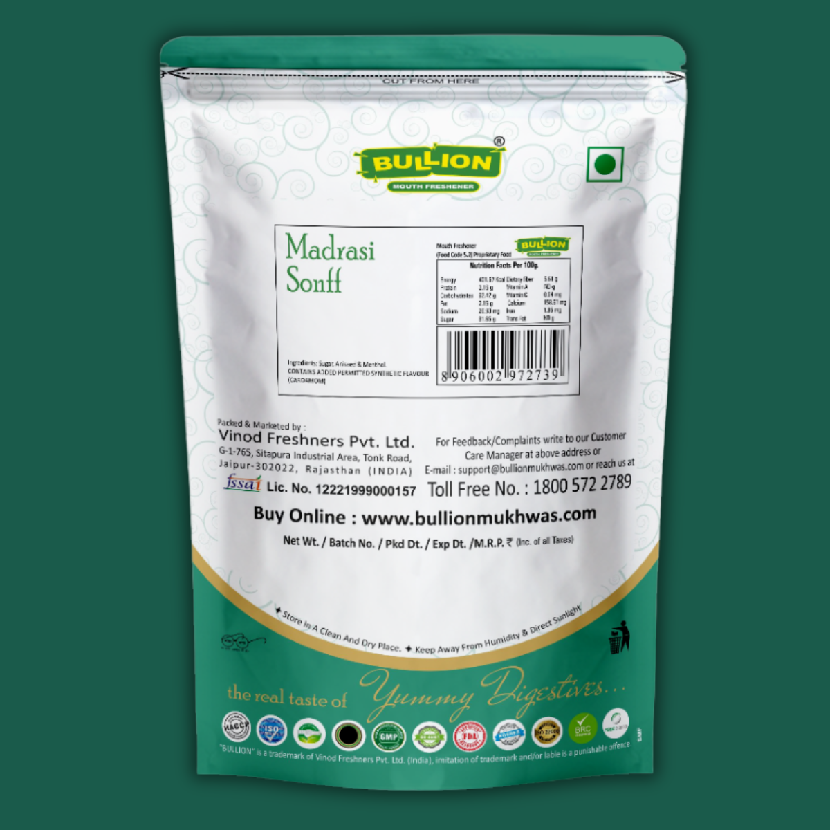 Bullion Madrasi Sonff White