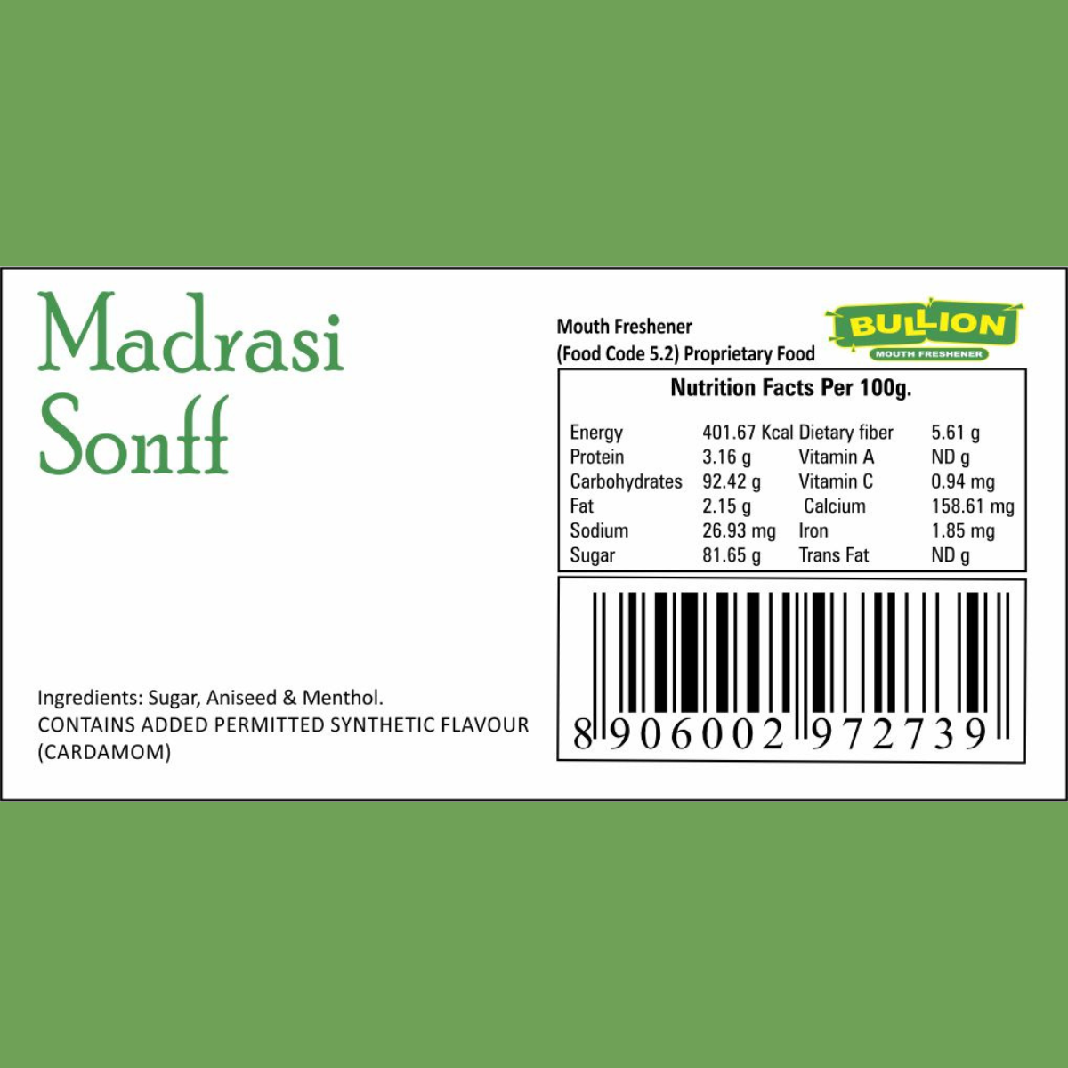 Bullion Madrasi Sonff White