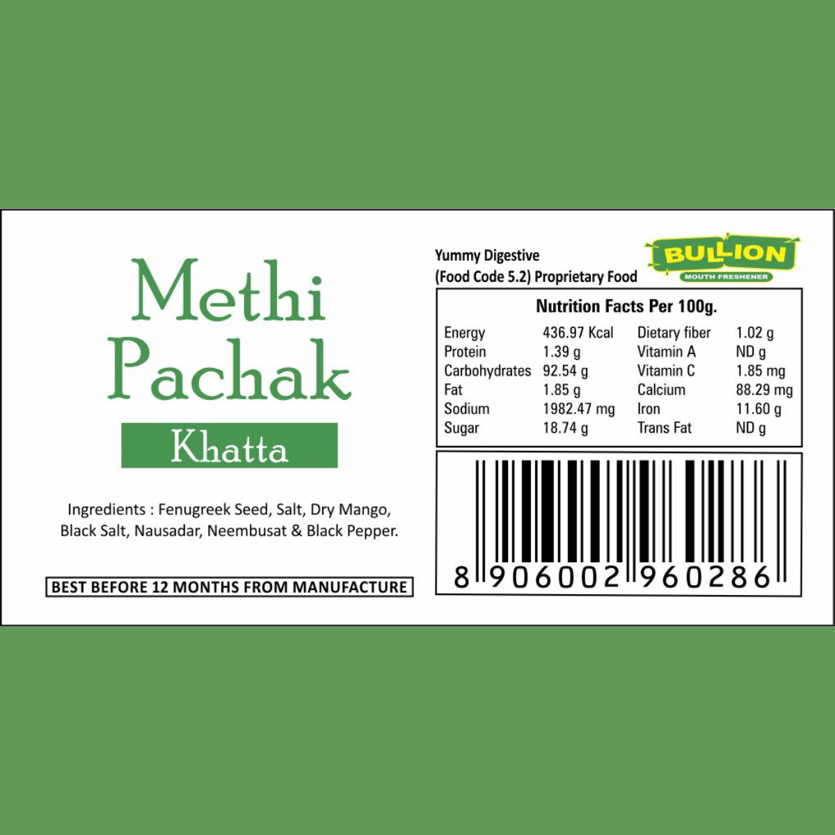 Bullion Methi Pachak