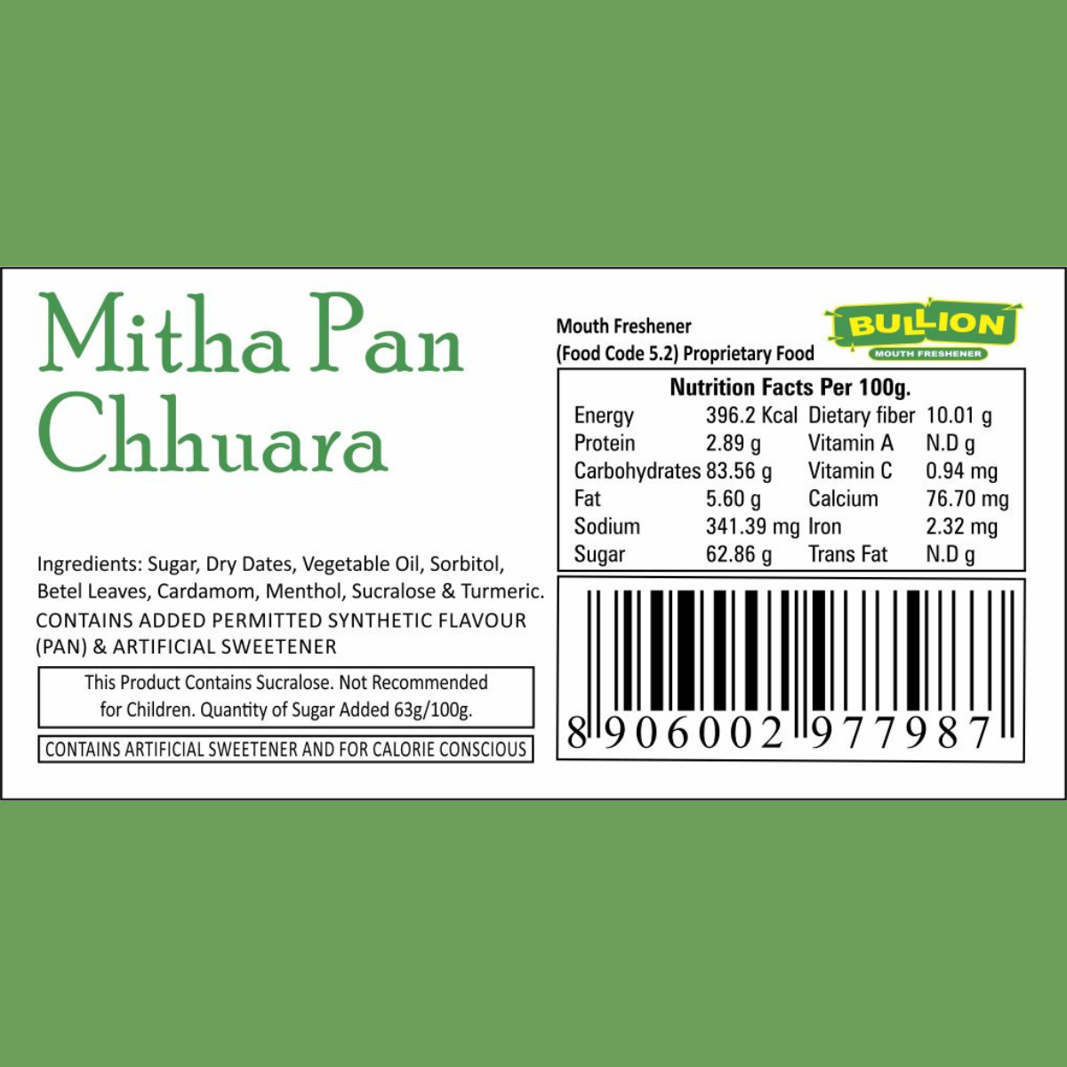 Bullion Mitha Pan Chhuara