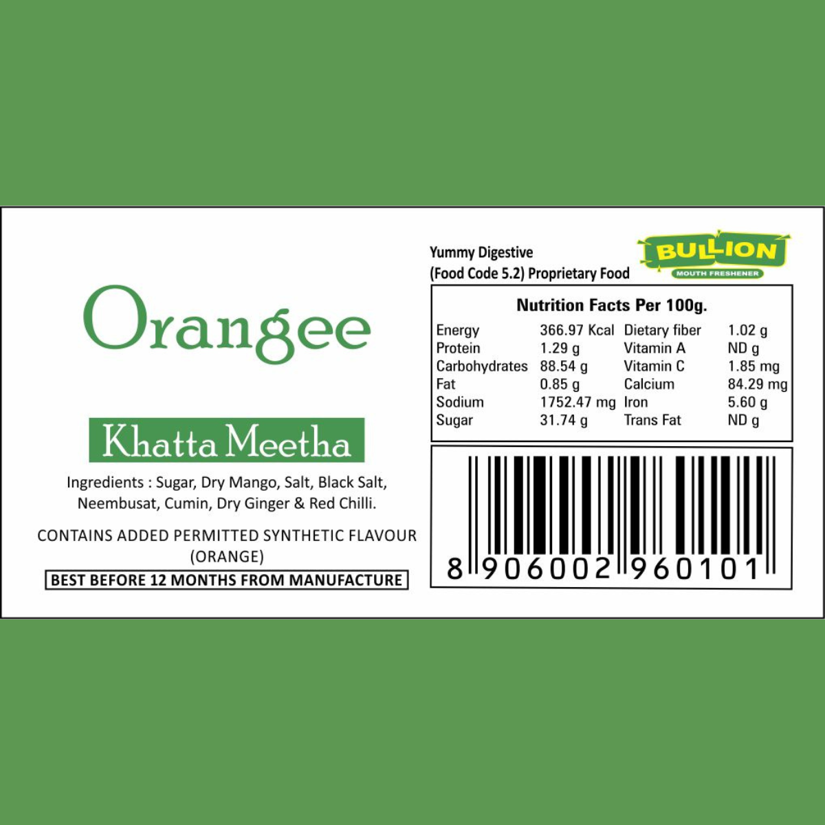 Bullion Orangee