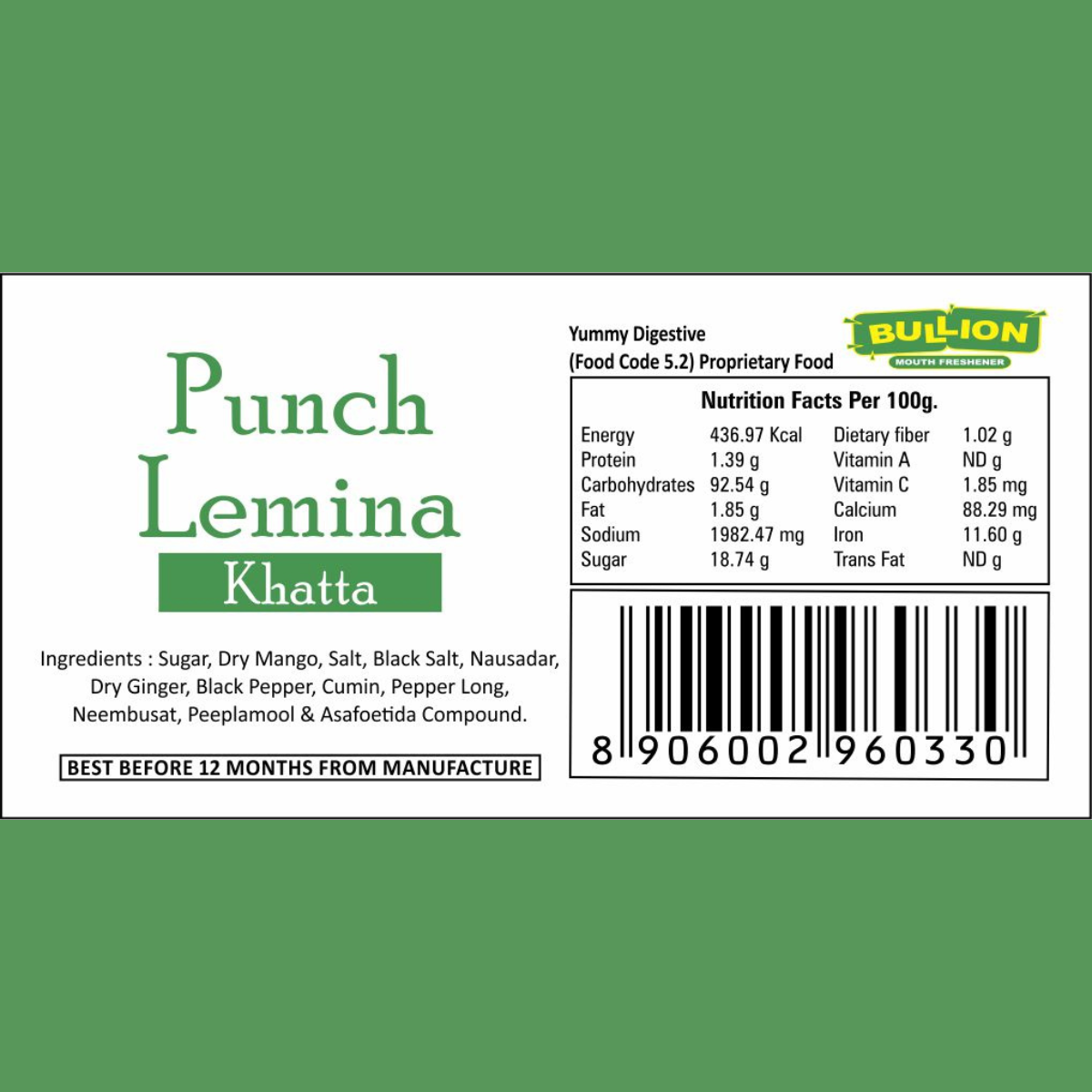 Bullion Punch Lamina
