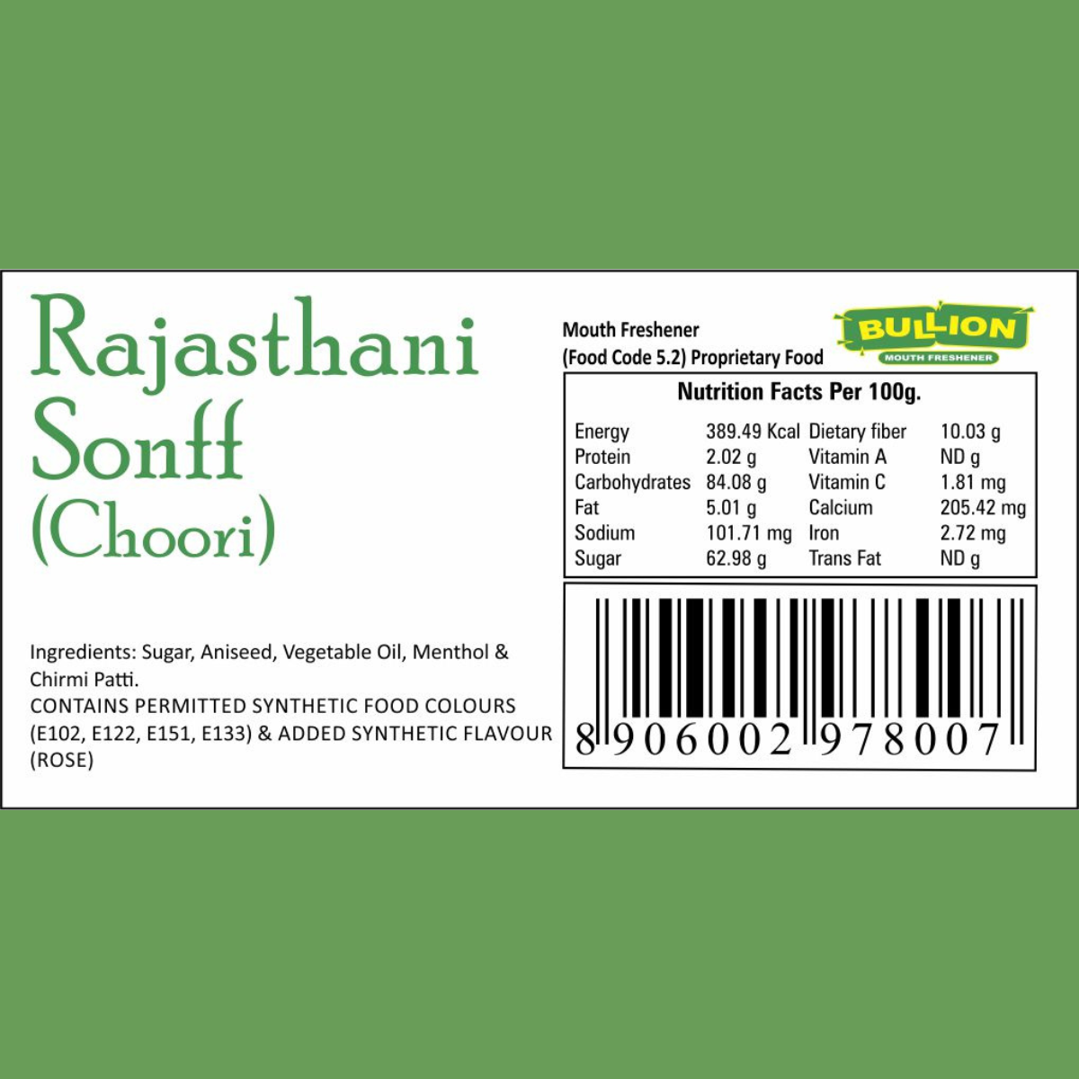 Bullion Rajasthani Sonff (Choori)