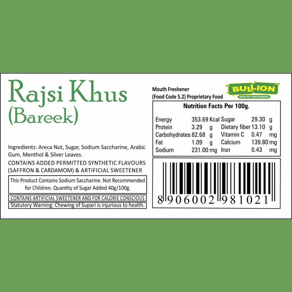 Bullion Rajsi Khus Bareek