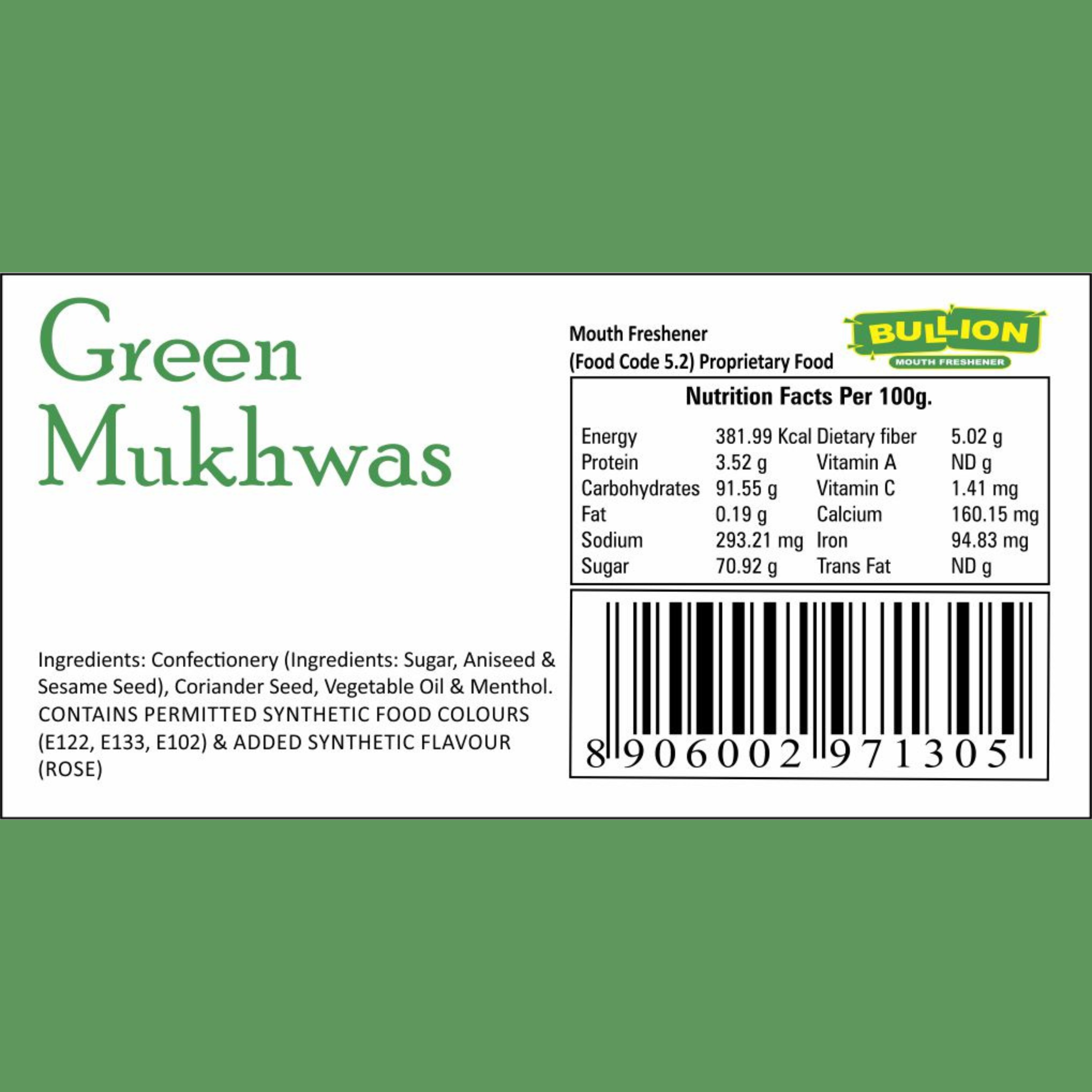 Bullion Royal Green Mukhwas